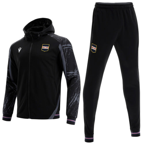 UC Sampdoria black presentation soccer tracksuit 2021/22 - Macron